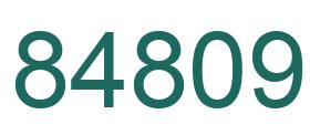 Number 84809 green image