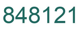 Number 848121 green image