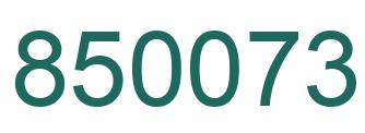 Number 850073 green image
