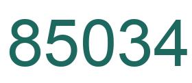 Number 85034 green image