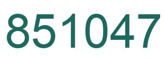 Número 851047 imagen verde