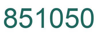 Número 851050 imagen verde
