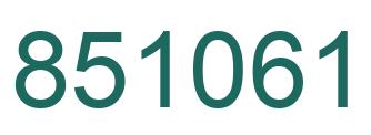 Número 851061 imagen verde