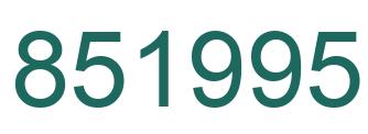 Number 851995 green image