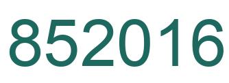 Number 852016 green image