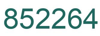 Number 852264 green image