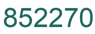 Número 852270 imagen verde