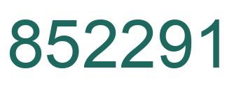 Number 852291 green image