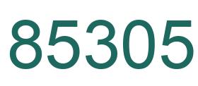 Number 85305 green image