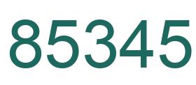 Number 85345 green image