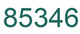 Number 85346 green image