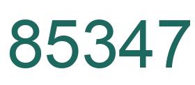 Number 85347 green image