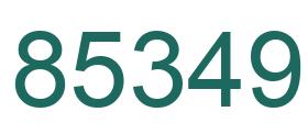 Number 85349 green image