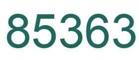Number 85363 green image