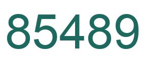 Number 85489 green image