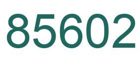 Number 85602 green image
