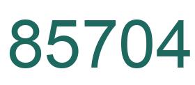 Number 85704 green image
