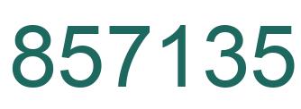 Number 857135 green image
