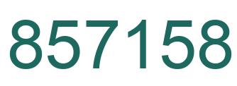 Number 857158 green image