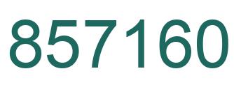 Number 857160 green image