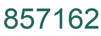 Number 857162 green image
