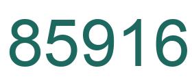 Number 85916 green image