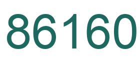 Number 86160 green image