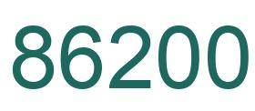 Number 86200 green image