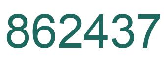 Number 862437 green image