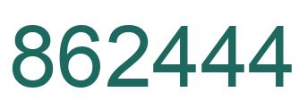Number 862444 green image
