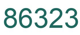 Number 86323 green image