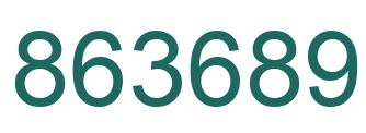 Number 863689 green image