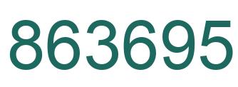 Number 863695 green image