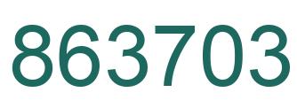 Number 863703 green image