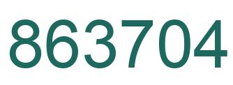 Number 863704 green image