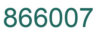 Number 866007 green image