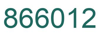 Number 866012 green image