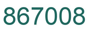 Number 867008 green image