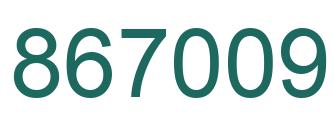 Number 867009 green image