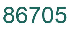 Number 86705 green image