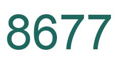 Number 8677 green image