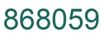 Number 868059 green image