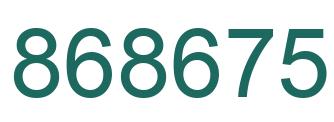 Number 868675 green image