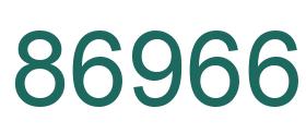 Number 86966 green image