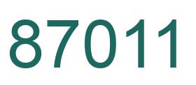 Número 87011 imagen verde