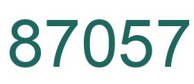 Number 87057 green image