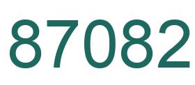 Number 87082 green image