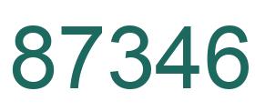 Number 87346 green image