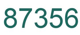 Number 87356 green image