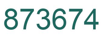 Número 873674 imagen verde